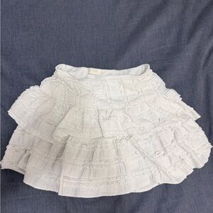 Elegant White Ruffled Skirt